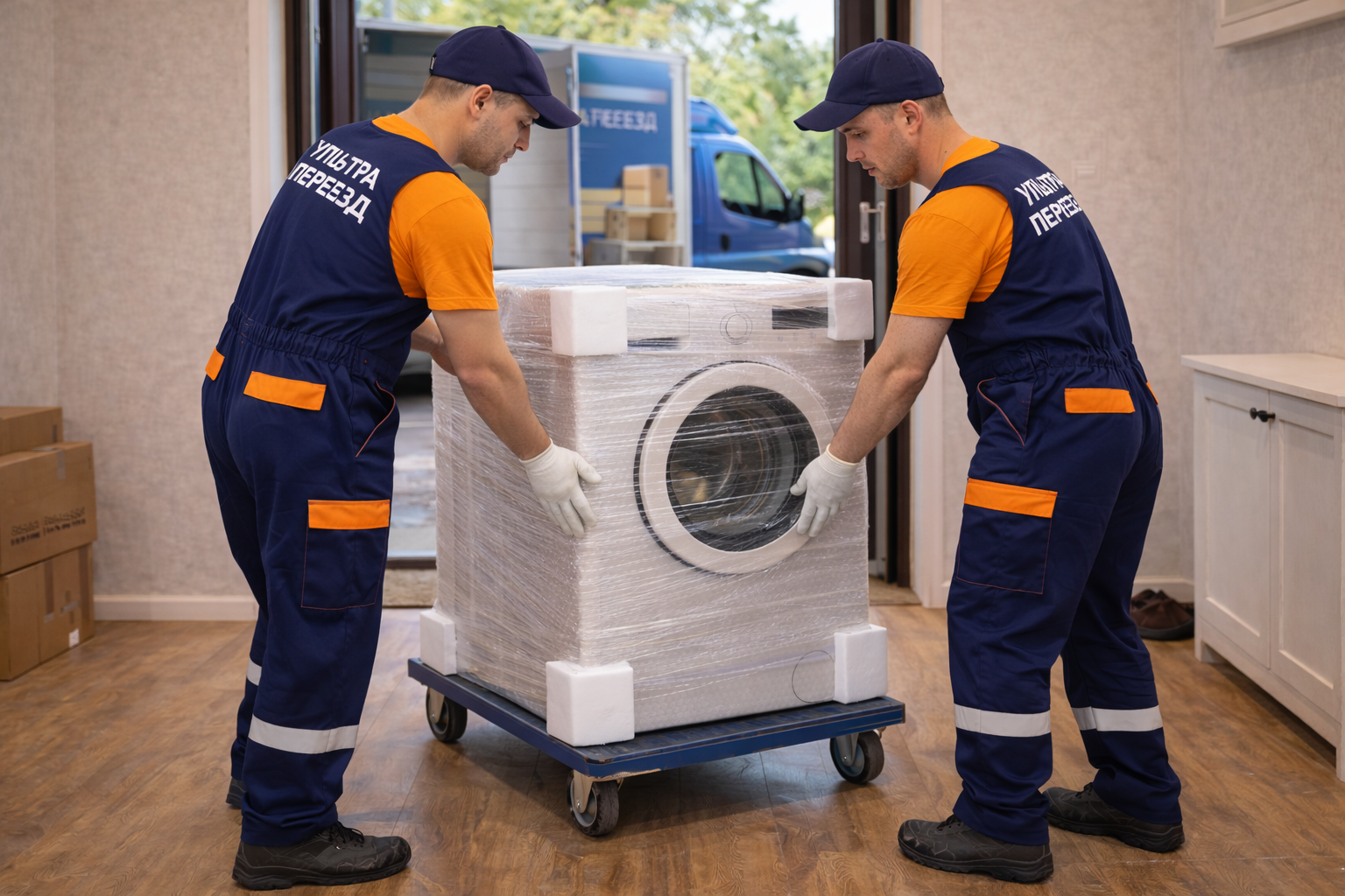 Погрузка крупной техники для дачного переезда