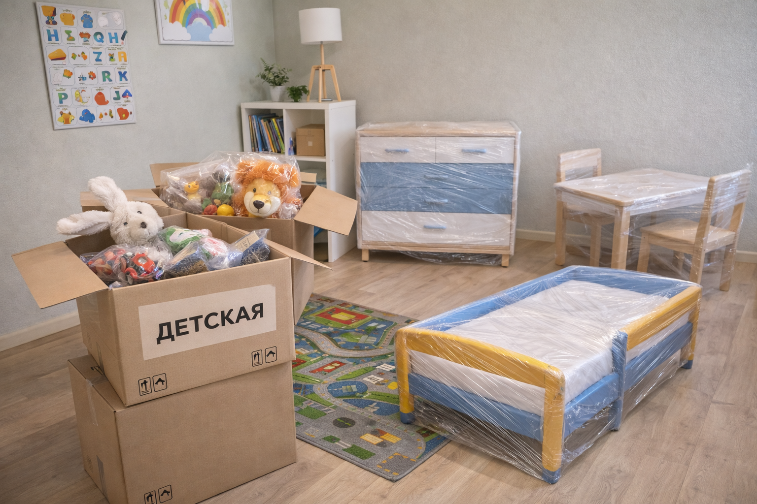 Переезд детской комнаты с мебелью