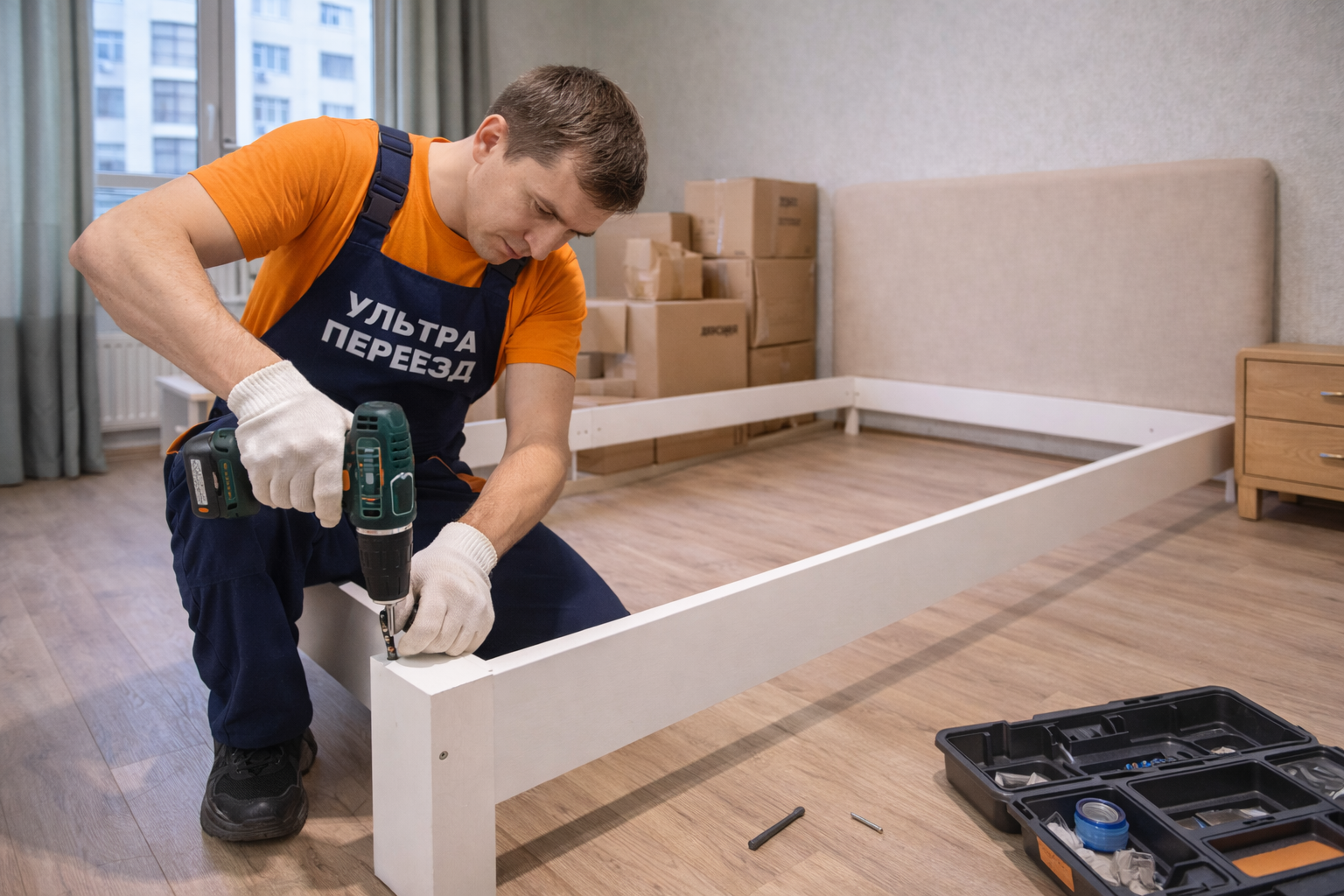 Сборка кровати на новом месте