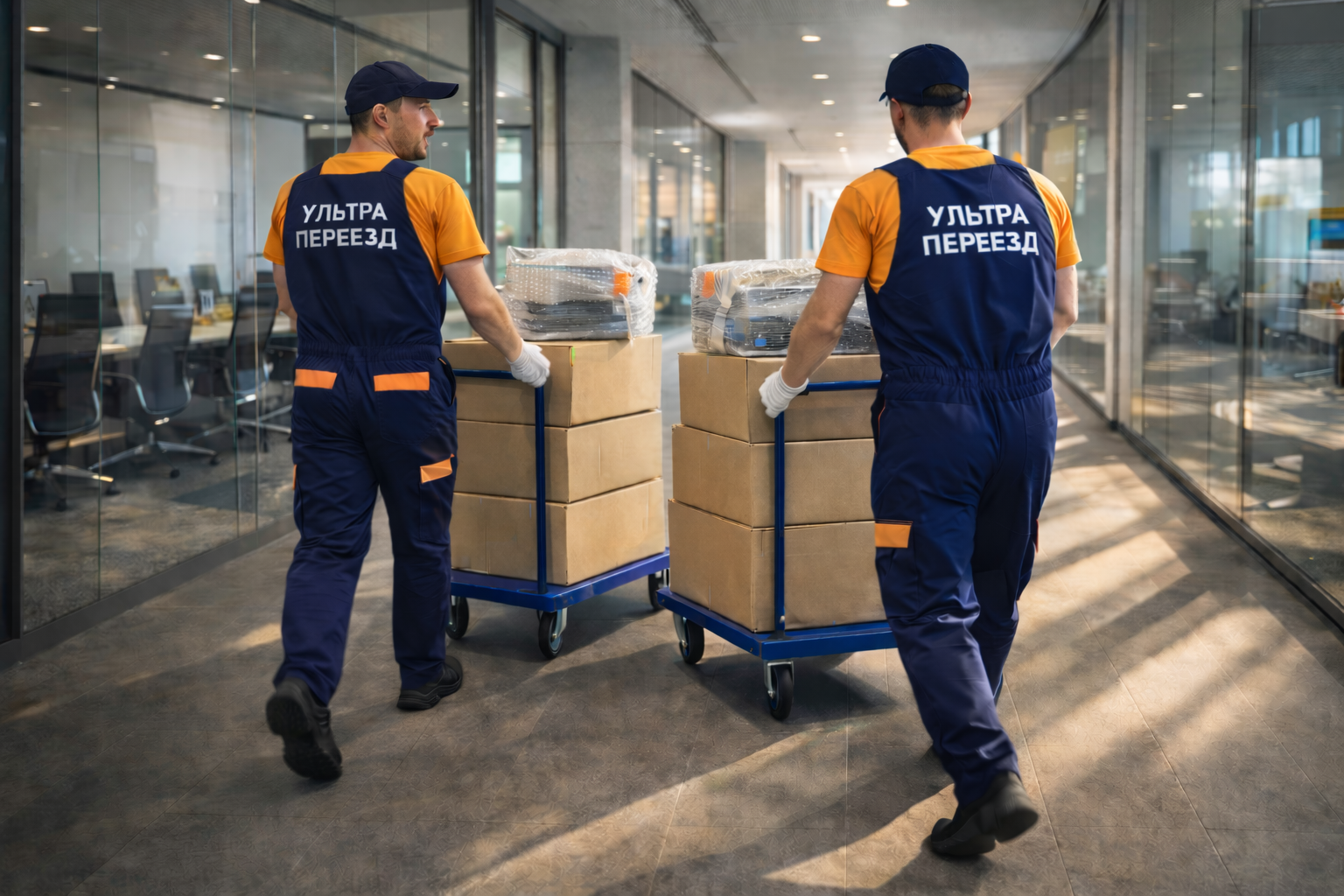 Офисный переезд с грузчиками в Москве