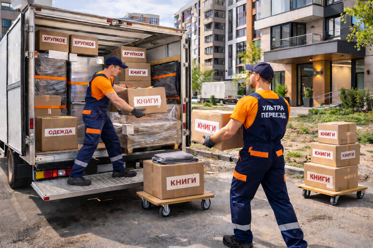 Выгрузка и занос вещей в новую квартиру