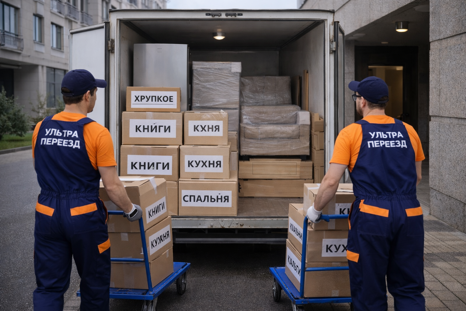 Грузовик у подъезда